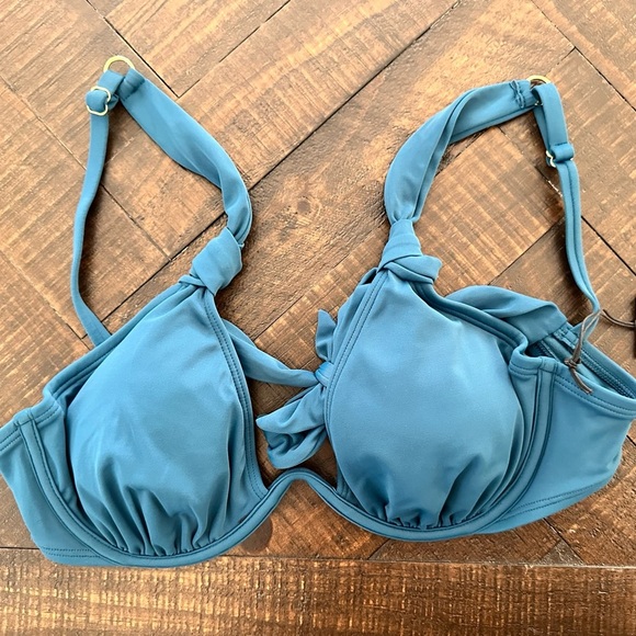 Shade & Shore Size 34D Bikini Top Bundle Teal and Blue New - Picture 5 of 10